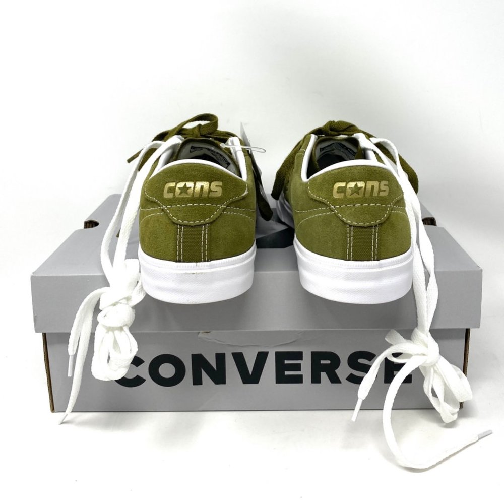 CONVERSE Men Louie Lopez Pro OX Suede Dark Moss Gold Green Skate Sneaker 168669C - Picture 5 of 11